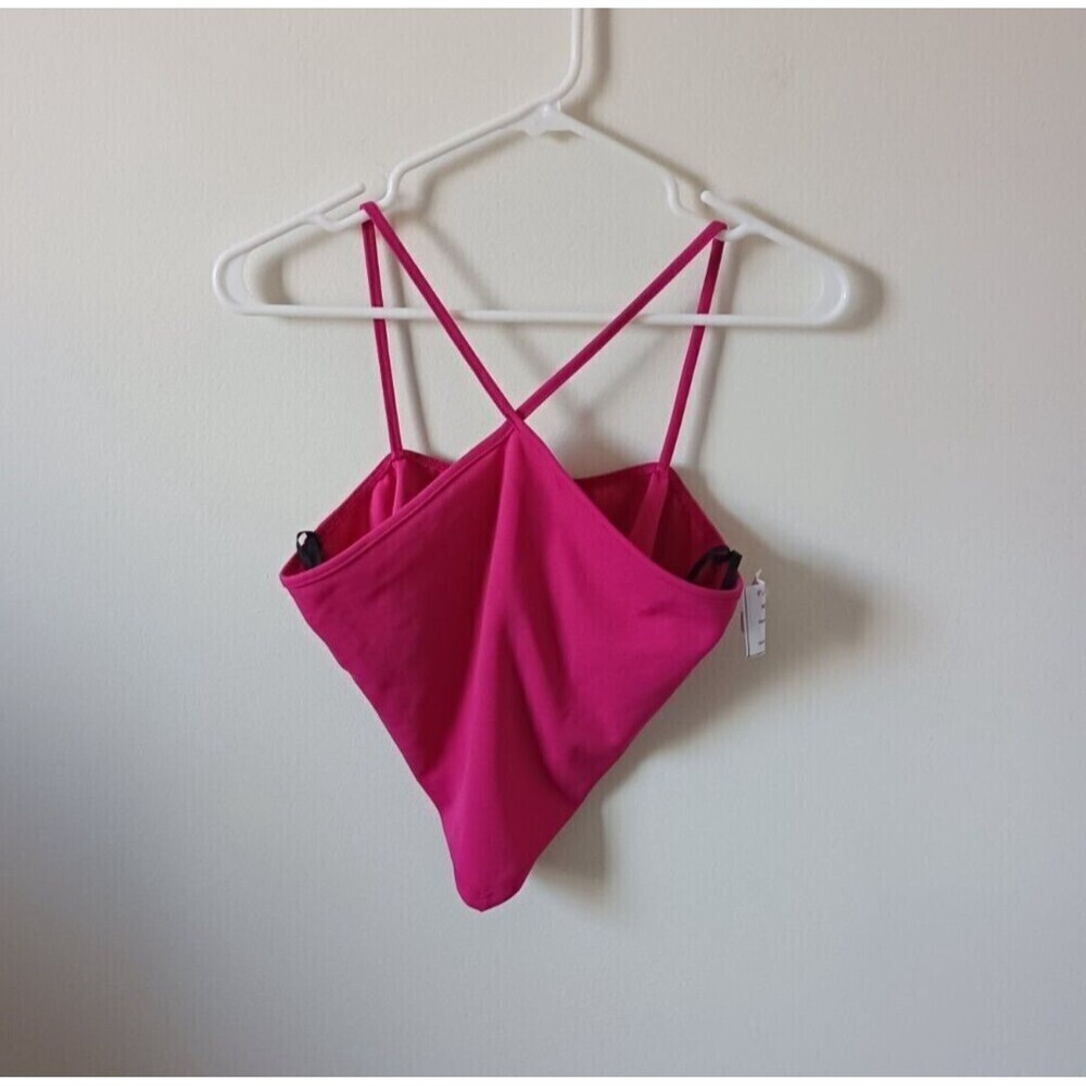 21 Saints Womens Juniors‎ Halter Crop Top Stretch Sleeveless Pink XL NWT
